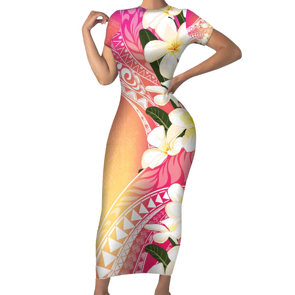 Aloha Hawaii Festive Family Matching Short Sleeve Bodycon Dress and Hawaiian Shirt Frangipani Lace Classic - Spring Vibes LT7 Mom's Dress Colorful - Polynesian Pride