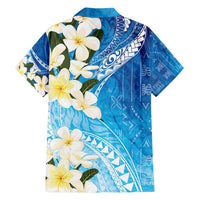 Aloha Hawaii Festive Family Matching Tank Maxi Dress and Hawaiian Shirt Frangipani Lace Classic - Oceanic LT7 - Polynesian Pride