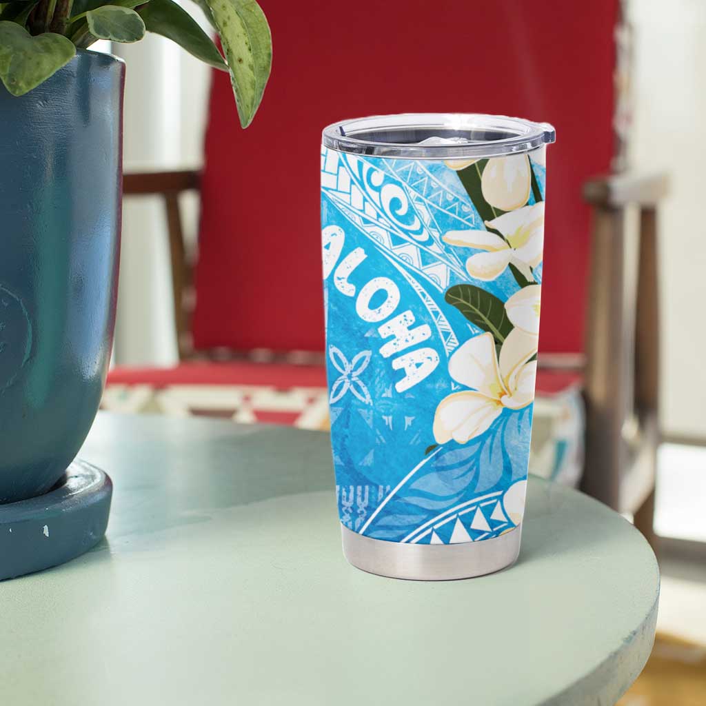 Aloha Hawaii Festive Tumbler Cup Frangipani Lace Classic - Oceanic LT7 - Polynesian Pride