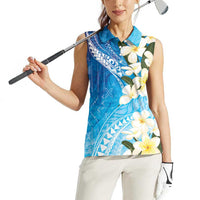 Aloha Hawaii Festive Women Sleeveless Polo Shirt Frangipani Lace Classic - Oceanic LT7 - Polynesian Pride