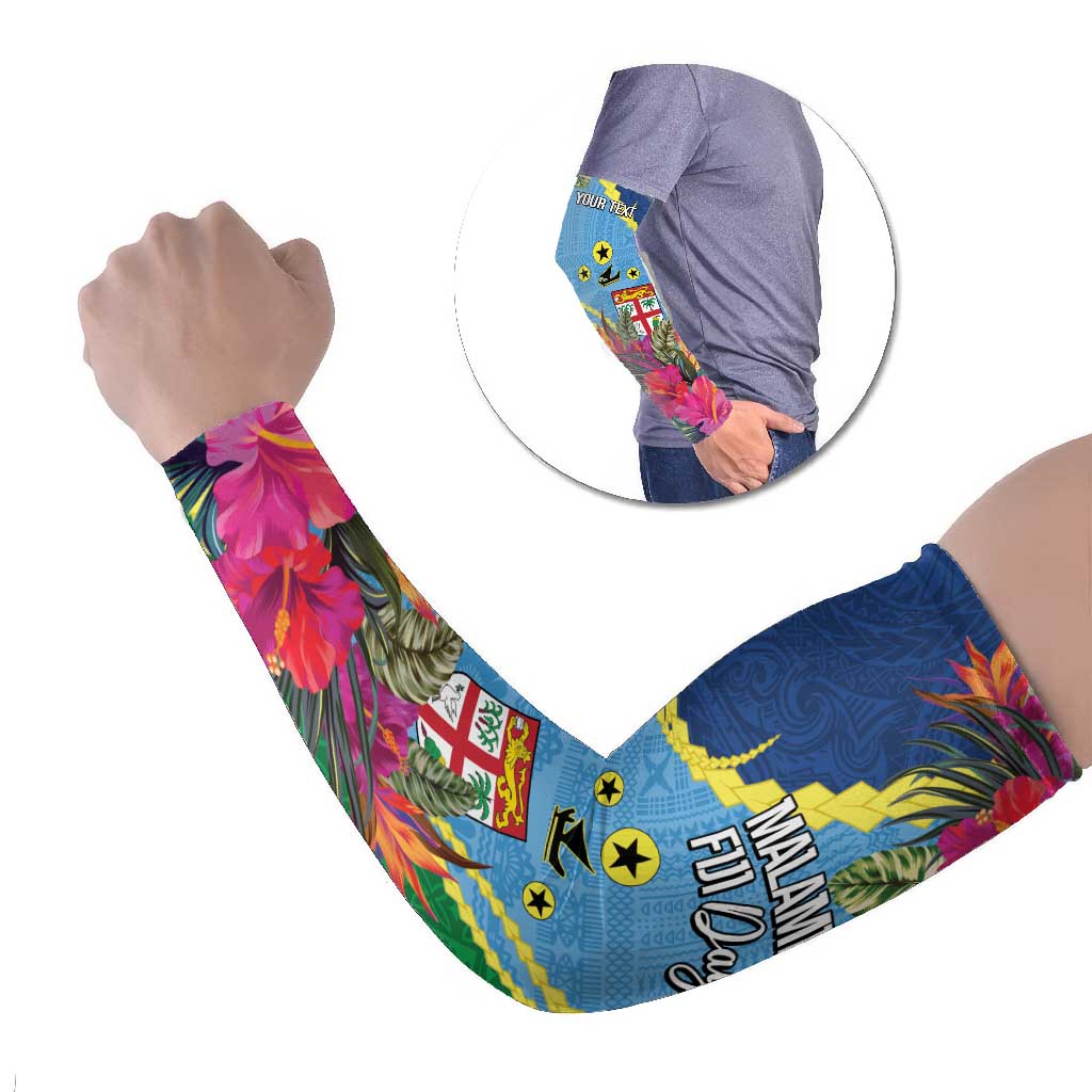Personalized Malampa Fiji Day Together We Grow Arm Sleeves Special Tapa Mix - Polynesian Pride