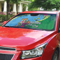 Personalized Malampa Fiji Day Together We Grow Auto Sun Shade Special Tapa Mix - Polynesian Pride