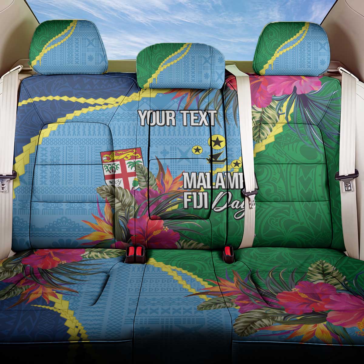 Personalized Malampa Fiji Day Together We Grow Back Car Seat Cover Special Tapa Mix LT7 One Size Colorful - Polynesian Pride