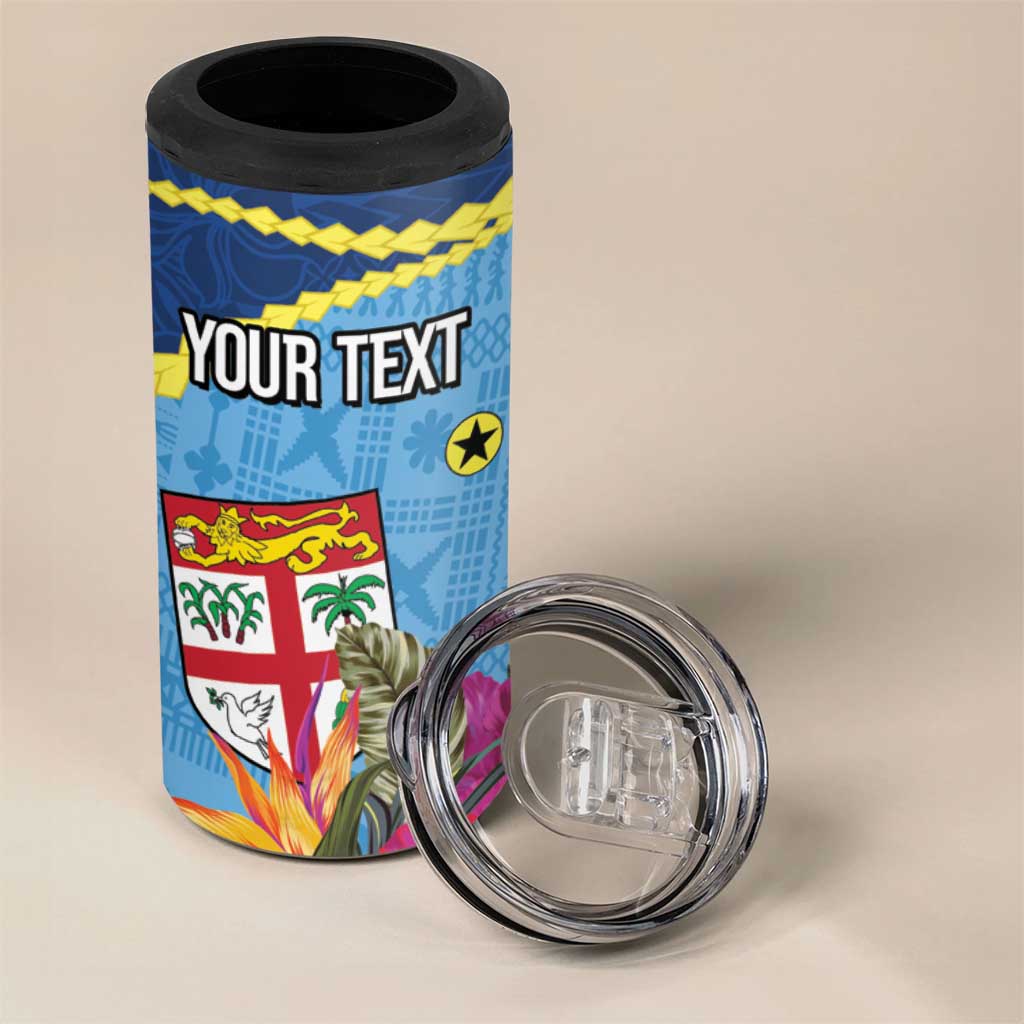 Personalized Malampa Fiji Day Together We Grow 4 in 1 Can Cooler Tumbler Special Tapa Mix LT7 - Polynesian Pride