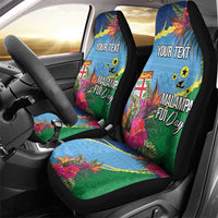 Personalized Malampa Fiji Day Together We Grow Car Seat Cover Special Tapa Mix LT7 - Polynesian Pride