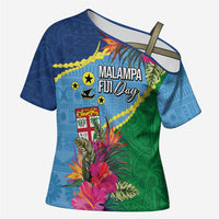 Personalized Malampa Fiji Day Together We Grow Cross Shoulder Shirt Special Tapa Mix LT7 Female Colorful - Polynesian Pride