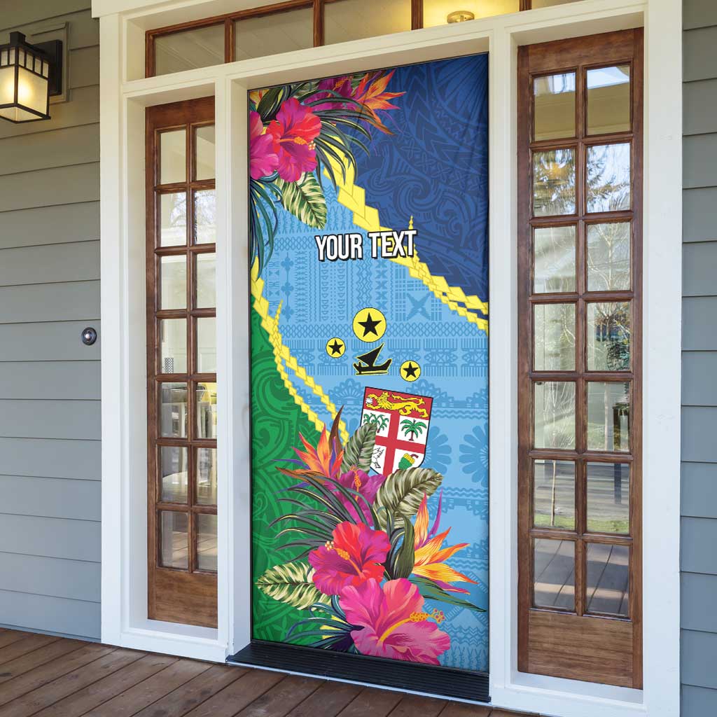 Personalized Malampa Fiji Day Together We Grow Door Cover Special Tapa Mix LT7 - Polynesian Pride