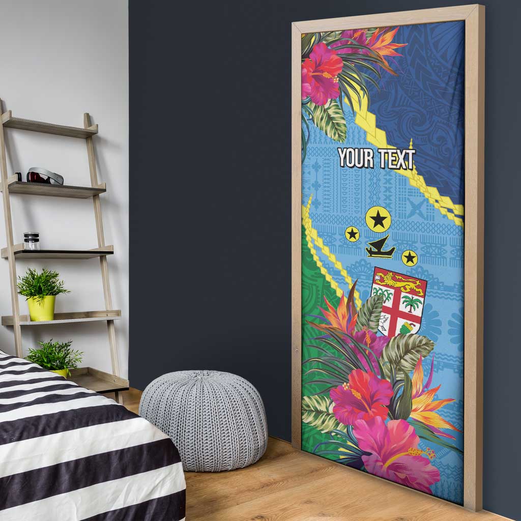 Personalized Malampa Fiji Day Together We Grow Door Cover Special Tapa Mix LT7 - Polynesian Pride