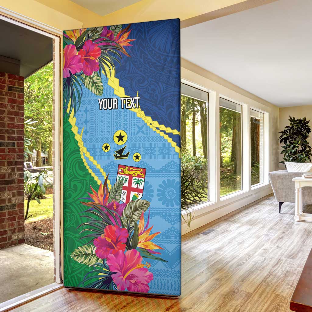 Personalized Malampa Fiji Day Together We Grow Door Cover Special Tapa Mix LT7 - Polynesian Pride