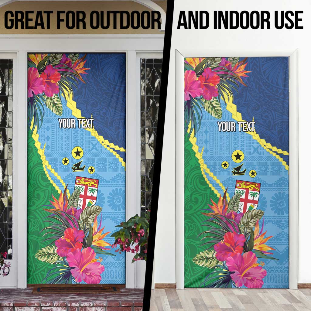 Personalized Malampa Fiji Day Together We Grow Door Cover Special Tapa Mix LT7 - Polynesian Pride