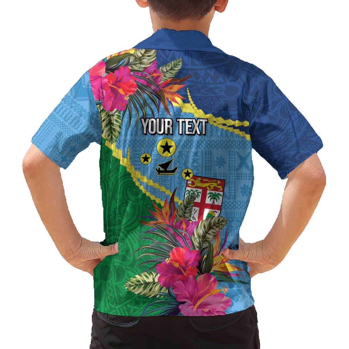Personalized Malampa Fiji Day Together We Grow Family Matching Off The Shoulder Long Sleeve Dress and Hawaiian Shirt Special Tapa Mix LT7 - Polynesian Pride