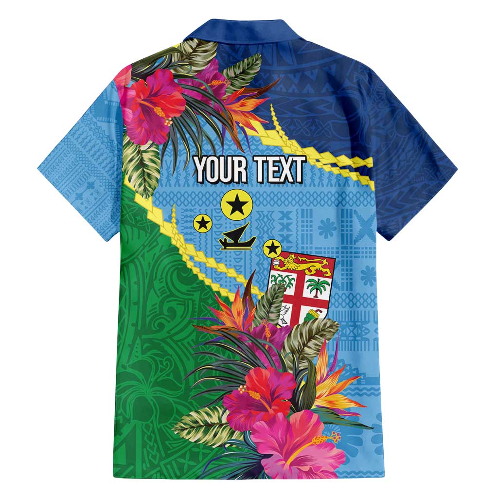 Personalized Malampa Fiji Day Together We Grow Family Matching Off Shoulder Short Dress and Hawaiian Shirt Special Tapa Mix LT7 - Polynesian Pride