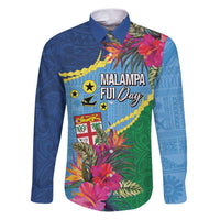 Personalized Malampa Fiji Day Together We Grow Family Matching Puletasi and Hawaiian Shirt Special Tapa Mix LT7 Dad's Shirt - Long Sleeve Colorful - Polynesian Pride