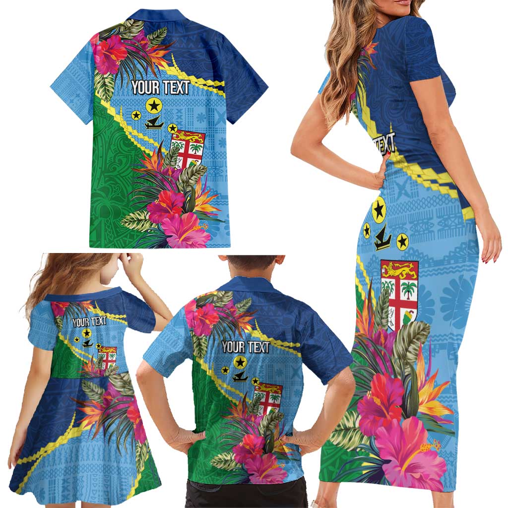 Personalized Malampa Fiji Day Together We Grow Family Matching Short Sleeve Bodycon Dress and Hawaiian Shirt Special Tapa Mix LT7 - Polynesian Pride