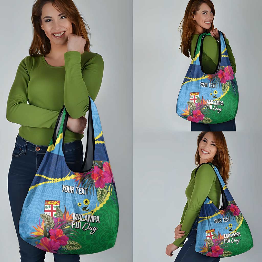 Personalized Malampa Fiji Day Together We Grow Grocery Bag Special Tapa Mix - Polynesian Pride