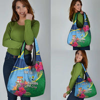 Personalized Malampa Fiji Day Together We Grow Grocery Bag Special Tapa Mix - Polynesian Pride