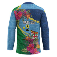 Personalized Malampa Fiji Day Together We Grow Hockey Jersey Special Tapa Mix LT7 - Polynesian Pride