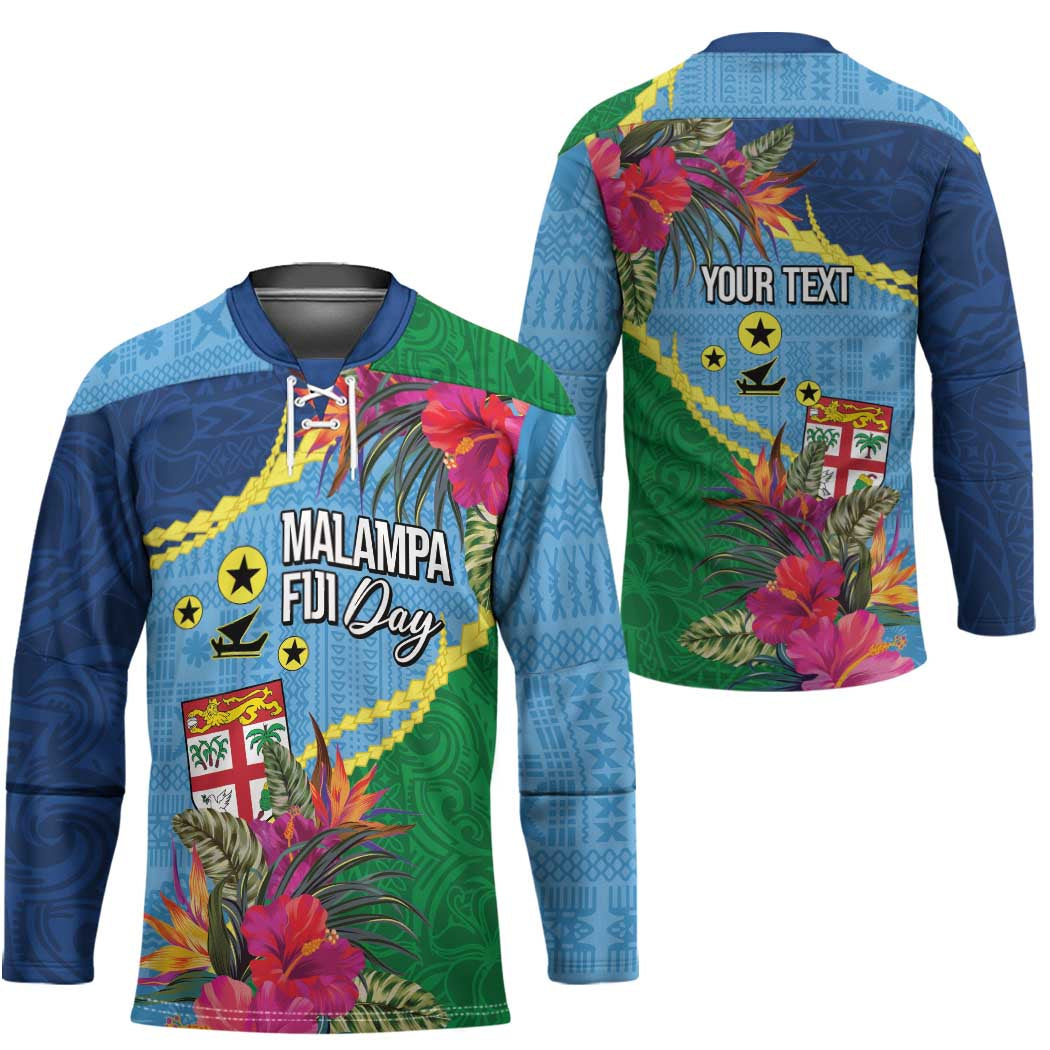 Personalized Malampa Fiji Day Together We Grow Hockey Jersey Special Tapa Mix LT7 - Polynesian Pride