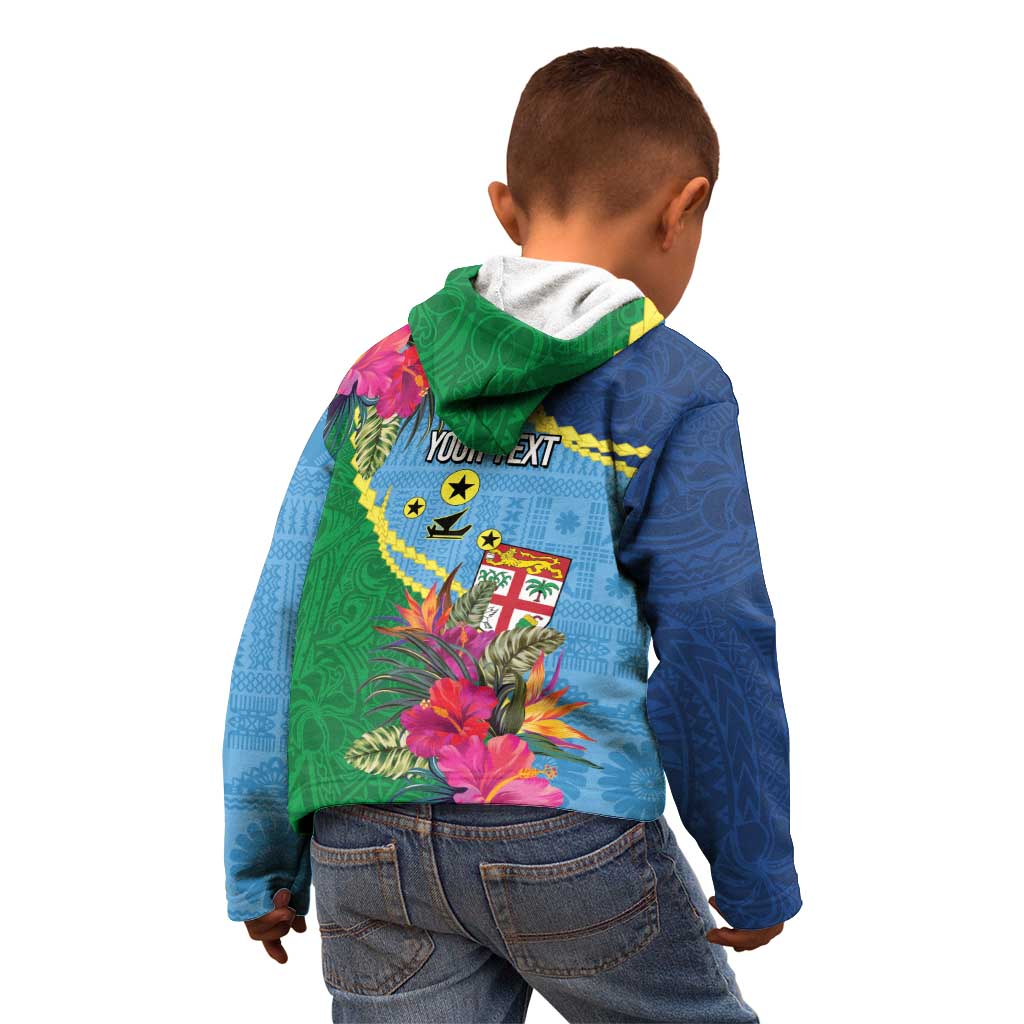 Personalized Malampa Fiji Day Together We Grow Kid Hoodie Special Tapa Mix LT7 - Polynesian Pride
