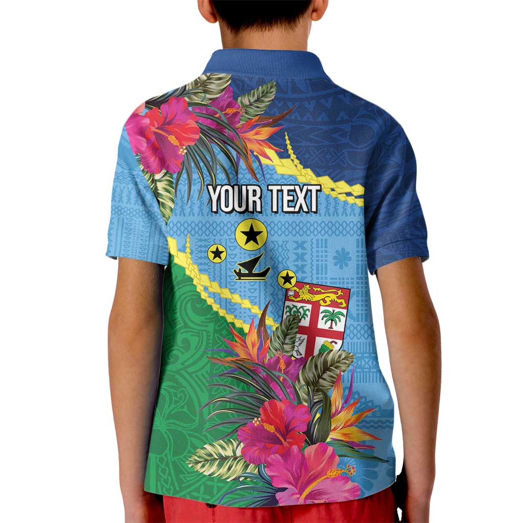 Personalized Malampa Fiji Day Together We Grow Kid Polo Shirt Special Tapa Mix LT7 - Polynesian Pride