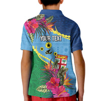 Personalized Malampa Fiji Day Together We Grow Kid Polo Shirt Special Tapa Mix LT7 - Polynesian Pride