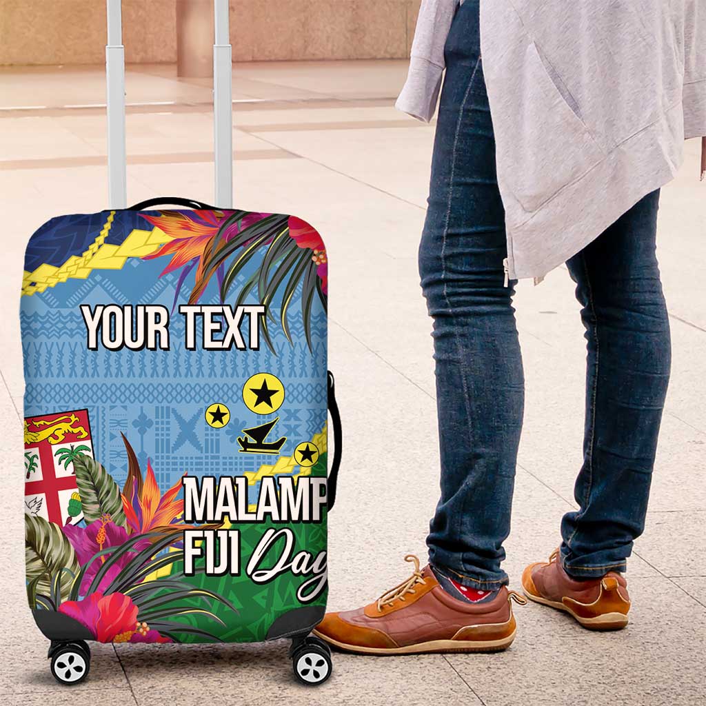 Personalized Malampa Fiji Day Together We Grow Luggage Cover Special Tapa Mix LT7 Colorful - Polynesian Pride