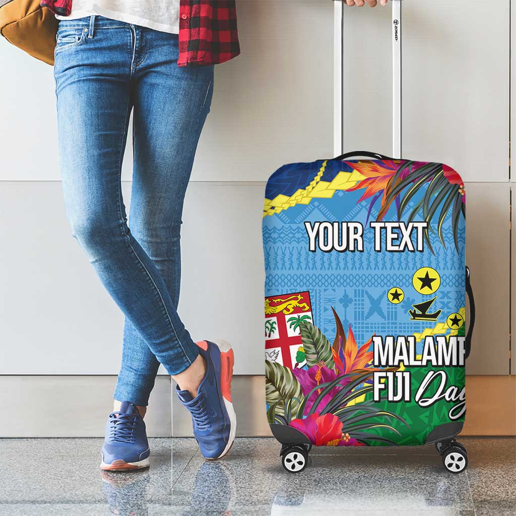 Personalized Malampa Fiji Day Together We Grow Luggage Cover Special Tapa Mix LT7 - Polynesian Pride