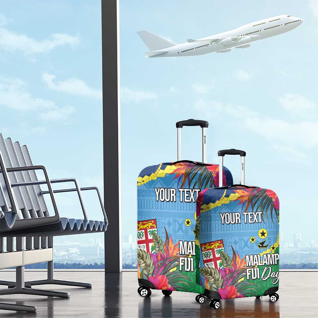 Personalized Malampa Fiji Day Together We Grow Luggage Cover Special Tapa Mix LT7 - Polynesian Pride