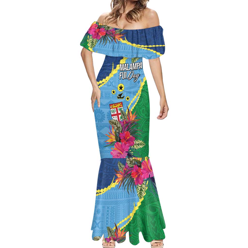 Personalized Malampa Fiji Day Together We Grow Mermaid Dress Special Tapa Mix LT7 - Polynesian Pride