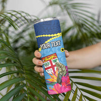 Personalized Malampa Fiji Day Together We Grow Skinny Tumbler Special Tapa Mix LT7 - Polynesian Pride