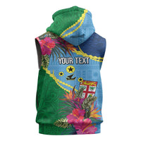 Personalized Malampa Fiji Day Together We Grow Sleeveless Hoodie Special Tapa Mix LT7 - Polynesian Pride