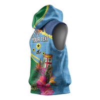 Personalized Malampa Fiji Day Together We Grow Sleeveless Hoodie Special Tapa Mix LT7 - Polynesian Pride