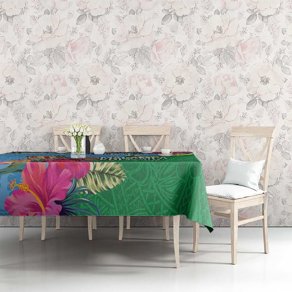 Personalized Malampa Fiji Day Together We Grow Tablecloth Special Tapa Mix - Polynesian Pride