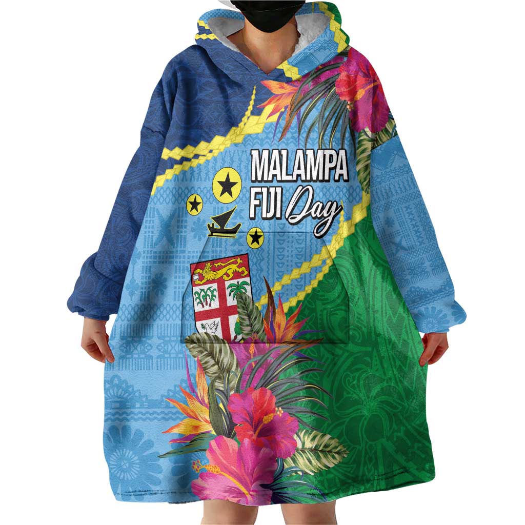 Personalized Malampa Fiji Day Together We Grow Wearable Blanket Hoodie Special Tapa Mix LT7 - Polynesian Pride