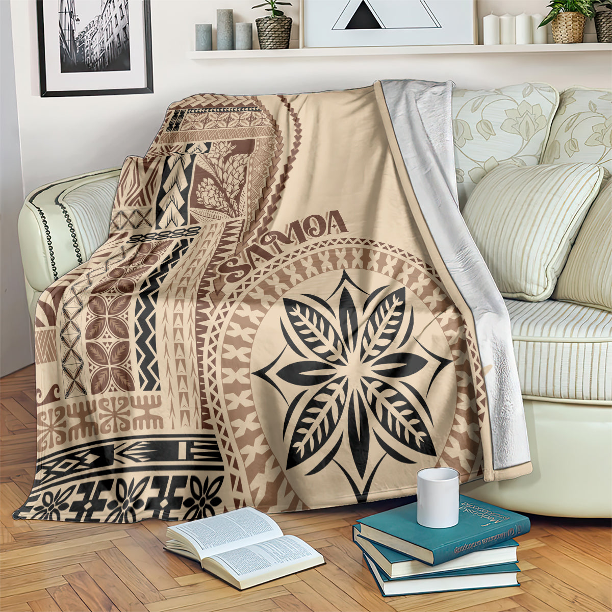 Samoa Siapo Motif Blanket Classic Style LT7 - Polynesian Pride