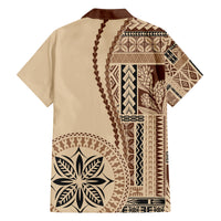 Samoa Siapo Motif Family Matching Long Sleeve Bodycon Dress and Hawaiian Shirt Classic Style LT7 - Polynesian Pride