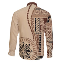 Samoa Siapo Motif Family Matching Long Sleeve Bodycon Dress and Hawaiian Shirt Classic Style LT7 - Polynesian Pride