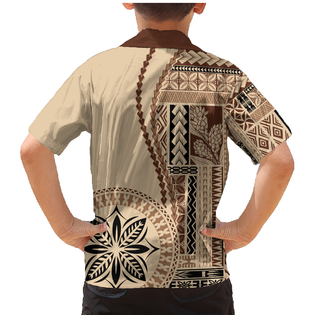 Samoa Siapo Motif Family Matching Mermaid Dress and Hawaiian Shirt Classic Style LT7 - Polynesian Pride