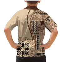 Samoa Siapo Motif Family Matching Mermaid Dress and Hawaiian Shirt Classic Style LT7 - Polynesian Pride