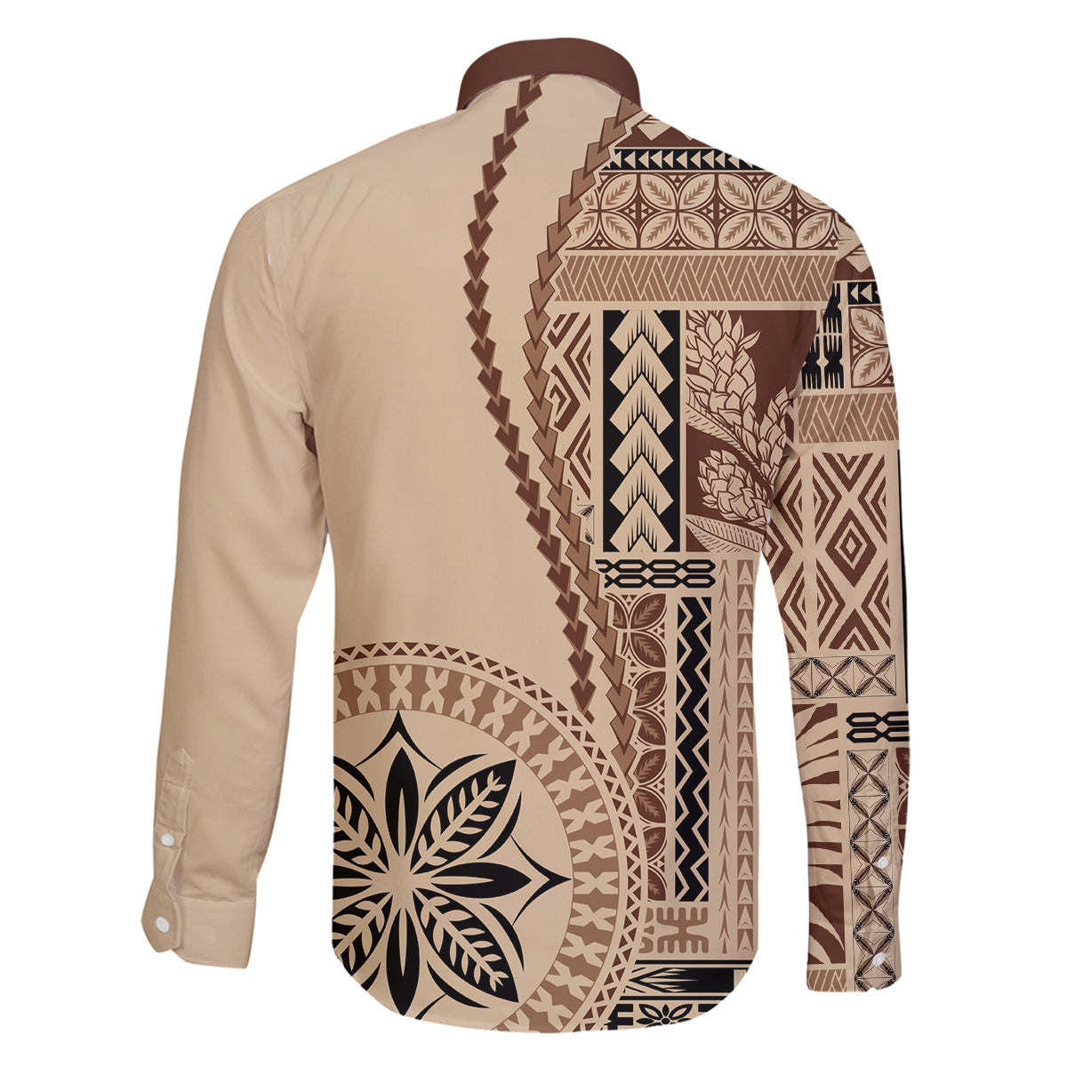 Samoa Siapo Motif Family Matching Summer Maxi Dress and Hawaiian Shirt Classic Style LT7 - Polynesian Pride