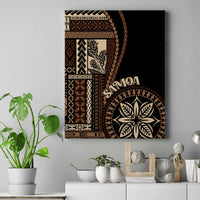 Samoa Siapo Motif Canvas Wall Art Classic Style - Black Ver LT7 Black - Polynesian Pride