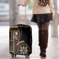 Samoa Siapo Motif Luggage Cover Classic Style - Black Ver LT7 - Polynesian Pride