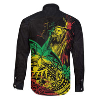Personalised Reggae Jawaiian Festive Family Matching Long Sleeve Bodycon Dress and Hawaiian Shirt Mix Polynesian LT7 - Polynesian Pride