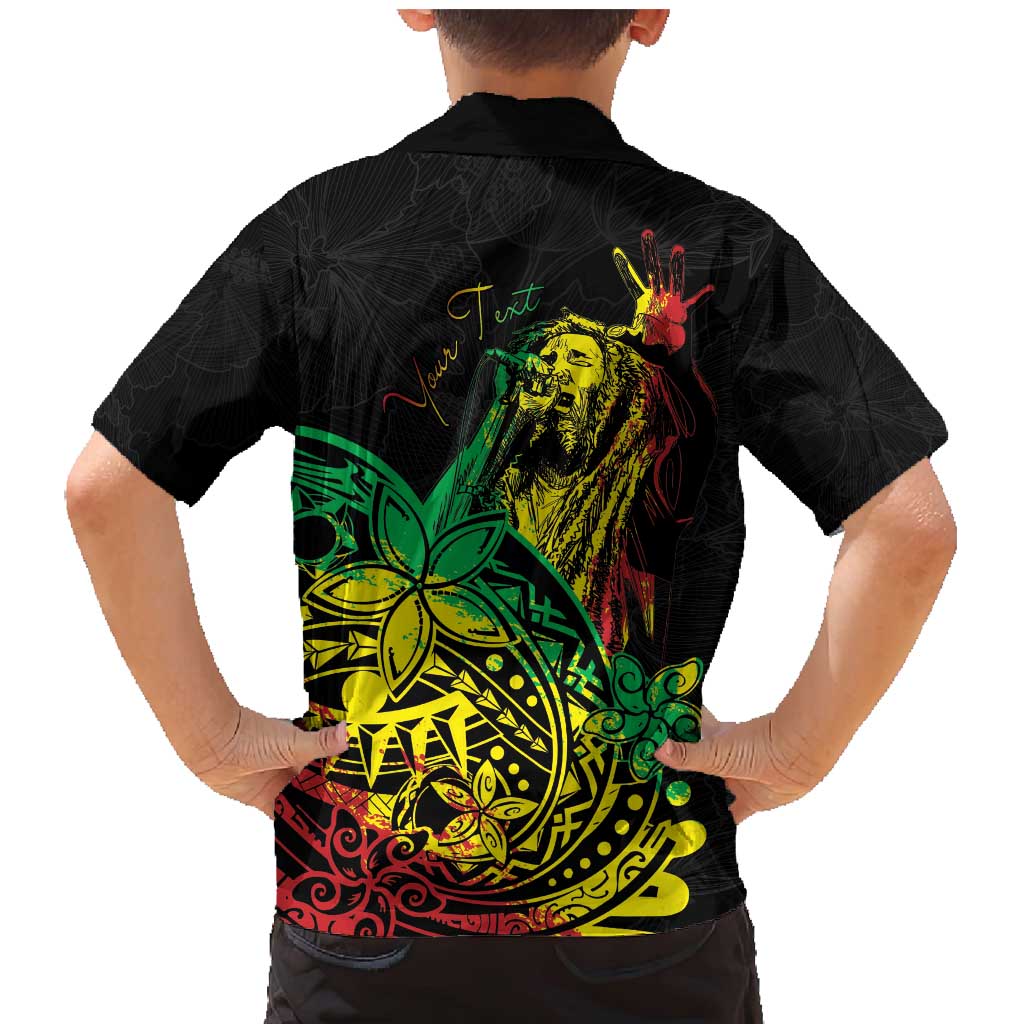 Personalised Reggae Jawaiian Festive Family Matching Mermaid Dress and Hawaiian Shirt Mix Polynesian LT7 - Polynesian Pride