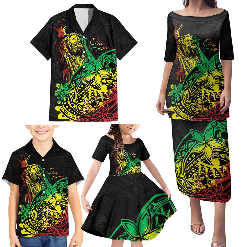 Personalised Reggae Jawaiian Festive Family Matching Puletasi and Hawaiian Shirt Mix Polynesian LT7 - Polynesian Pride
