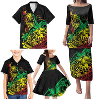 Personalised Reggae Jawaiian Festive Family Matching Puletasi and Hawaiian Shirt Mix Polynesian LT7 - Polynesian Pride