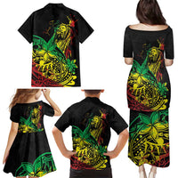 Personalised Reggae Jawaiian Festive Family Matching Puletasi and Hawaiian Shirt Mix Polynesian LT7 - Polynesian Pride