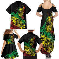 Personalised Reggae Jawaiian Festive Family Matching Summer Maxi Dress and Hawaiian Shirt Mix Polynesian LT7 - Polynesian Pride