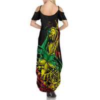 Personalised Reggae Jawaiian Festive Family Matching Summer Maxi Dress and Hawaiian Shirt Mix Polynesian LT7 - Polynesian Pride