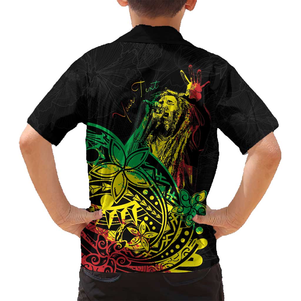 Personalised Reggae Jawaiian Festive Family Matching Tank Maxi Dress and Hawaiian Shirt Mix Polynesian LT7 - Polynesian Pride